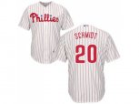 Philadelphia Phillies #20 Mike Schmidt White(Red Strip) New Cool Base Stitched MLB Jersey