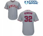Los Angeles Angels of Anaheim #32 Cam Bedrosian Replica Grey Road Cool Base Baseball Jersey