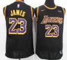 Los Angeles Lakers #23 LeBron James Nike Black Jersey