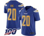 Los Angeles Chargers #20 Desmond King Limited Electric Blue Rush Vapor Untouchable 100th Season Football Jersey