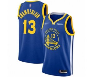 Golden State Warriors #13 Wilt Chamberlain Authentic Royal Finished Basketball Jersey - Icon Edition