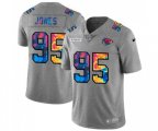 Kansas City Chiefs #95 Chris Jones Multi-Color 2020 NFL Crucial Catch NFL Jersey Greyheather