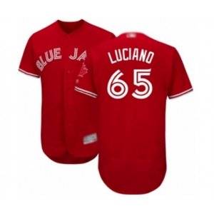 Toronto Blue Jays #65 Elvis Luciano Scarlet Alternate Flex Base Authentic Collection Alternate Baseball Player Jersey