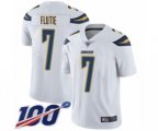 Los Angeles Chargers #7 Doug Flutie White Vapor Untouchable Limited Player 100th Season Football Jersey