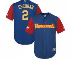 Venezuela Baseball #2 Alcides Escobar Royal Blue 2017 World Baseball Classic Replica Team Jersey