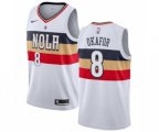 New Orleans Pelicans #8 Jahlil Okafor White Swingman Jersey - Earned Edition