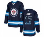 Winnipeg Jets #17 Adam Lowry Authentic Navy Blue Drift Fashion NHL Jersey