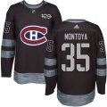 Montreal Canadiens #35 Al Montoya Premier Black 1917-2017 100th Anniversary NHL Jersey