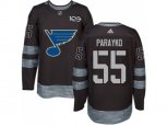 Adidas St.Louis Blues #55 Colton Parayko Black 1917-2017 100th Anniversary Stitched NHL Jersey