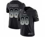 Oakland Raiders #96 Clelin Ferrell Black Smoke Fashion Limited Football Jersey