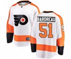 Philadelphia Flyers #51 Cole Bardreau Fanatics Branded White Away Breakaway NHL Jersey
