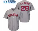 Boston Red Sox #28 J. D. Martinez Replica Grey Road Cool Base Baseball Jersey
