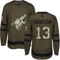 Arizona Coyotes #13 Freddie Hamilton Authentic Green Salute to Service NHL Jersey