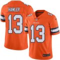 Denver Broncos #13 KJ Hamler Orange Stitched Limited Rush Jersey