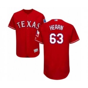 Texas Rangers #63 Taylor Hearn Red Alternate Flex Base Authentic Collection Baseball Player Jersey