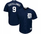 Detroit Tigers #9 Nick Castellanos Replica Navy Blue Alternate Cool Base Baseball Jersey