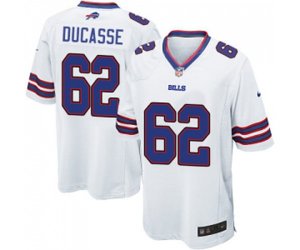 Buffalo Bills #62 Vladimir Ducasse Game White Football Jersey