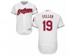 Cleveland Indians #19 Bob Feller White Flexbase Authentic Collection MLB Jersey