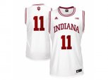 Men's Indiana Hoosiers Isiah Thomas #11 Big 10 Patch College Basketball Authentic Jerseys - White