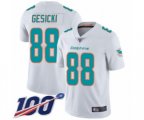 Miami Dolphins #88 Mike Gesicki White Vapor Untouchable Limited Player 100th Season Football Jersey
