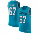 Carolina Panthers #67 Ryan Kalil Limited Blue Rush Player Name & Number Tank Top Football Jersey