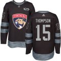 Florida Panthers #15 Paul Thompson Authentic Black 1917-2017 100th Anniversary NHL Jersey