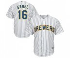 Milwaukee Brewers #16 Ben Gamel Replica White Home Cool Base Baseball Jersey