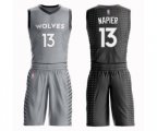 Minnesota Timberwolves #13 Shabazz Napier Swingman Gray Basketball Suit Jersey - City Edition