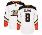 Anaheim Ducks #8 Teemu Selanne Authentic White Away Hockey Jersey