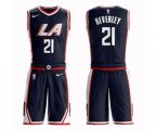 Los Angeles Clippers #21 Patrick Beverley Authentic Navy Blue Basketball Suit Jersey - City Edition