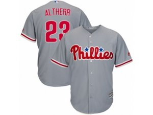 Philadelphia Phillies #23 Aaron Altherr Replica Grey Road Cool Base MLB Jersey
