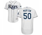 Tampa Bay Rays #50 Charlie Morton Home White Home Flex Base Authentic Collection Baseball Jersey