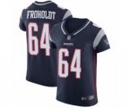 New England Patriots #64 Hjalte Froholdt Navy Blue Team Color Vapor Untouchable Elite Player Football Jersey