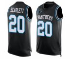 Carolina Panthers #20 Jordan Scarlett Elite Black Player Name & Number Tank Top Football Jersey