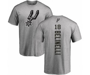 San Antonio Spurs #18 Marco Belinelli Ash Backer T-Shirt