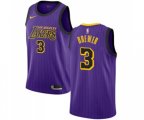 Los Angeles Lakers #3 Corey Brewer Authentic Purple Basketball Jersey - City Edition