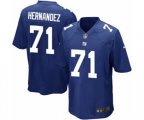 New York Giants #71 Will Hernandez Game Royal Blue Team Color NFL Jersey