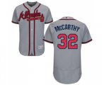 Atlanta Braves #32 Brandon McCarthy Grey Road Flex Base Authentic Collection Baseball Jersey