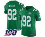 New York Jets #92 Leonard Williams Limited Green Rush Vapor Untouchable 100th Season Football Jersey