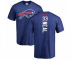 Buffalo Bills #33 Siran Neal Royal Blue Backer T-Shirt