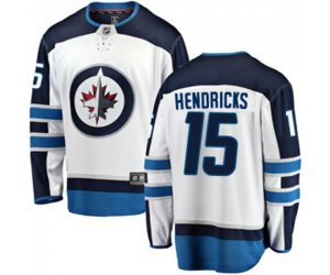 Winnipeg Jets #15 Matt Hendricks Fanatics Branded White Away Breakaway NHL Jersey