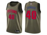 Detroit Pistons #40 Bill Laimbeer Green Salute to Service NBA Swingman Jersey