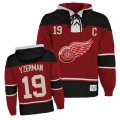 Old Time Hockey Detroit Red Wings #19 Steve Yzerman Premier Red Sawyer Hooded Sweatshirt NHL Jersey
