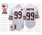 Mitchell and Ness Chicago Bears #99 Dan Hampton White Big Number with Bear Patch Authentic Throwback Football Jersey