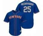 New York Mets #25 Adeiny Hechavarria Replica Royal Blue Alternate Road Cool Base Baseball Jersey