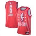 2022 All Star #6 LeBron James Maroon Basketball Jersey