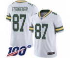 Green Bay Packers #87 Jace Sternberger White Vapor Untouchable Limited Player 100th Season Football Jersey
