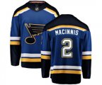 St. Louis Blues #2 Al Macinnis Fanatics Branded Royal Blue Home Breakaway NHL Jersey