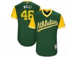 Oakland Athletics #46 Santiago Casilla Will Authentic Green 2017 Players Weekend MLB Jersey