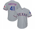 Texas Rangers #41 Logan Forsythe Replica Grey Road Cool Base Baseball Jersey